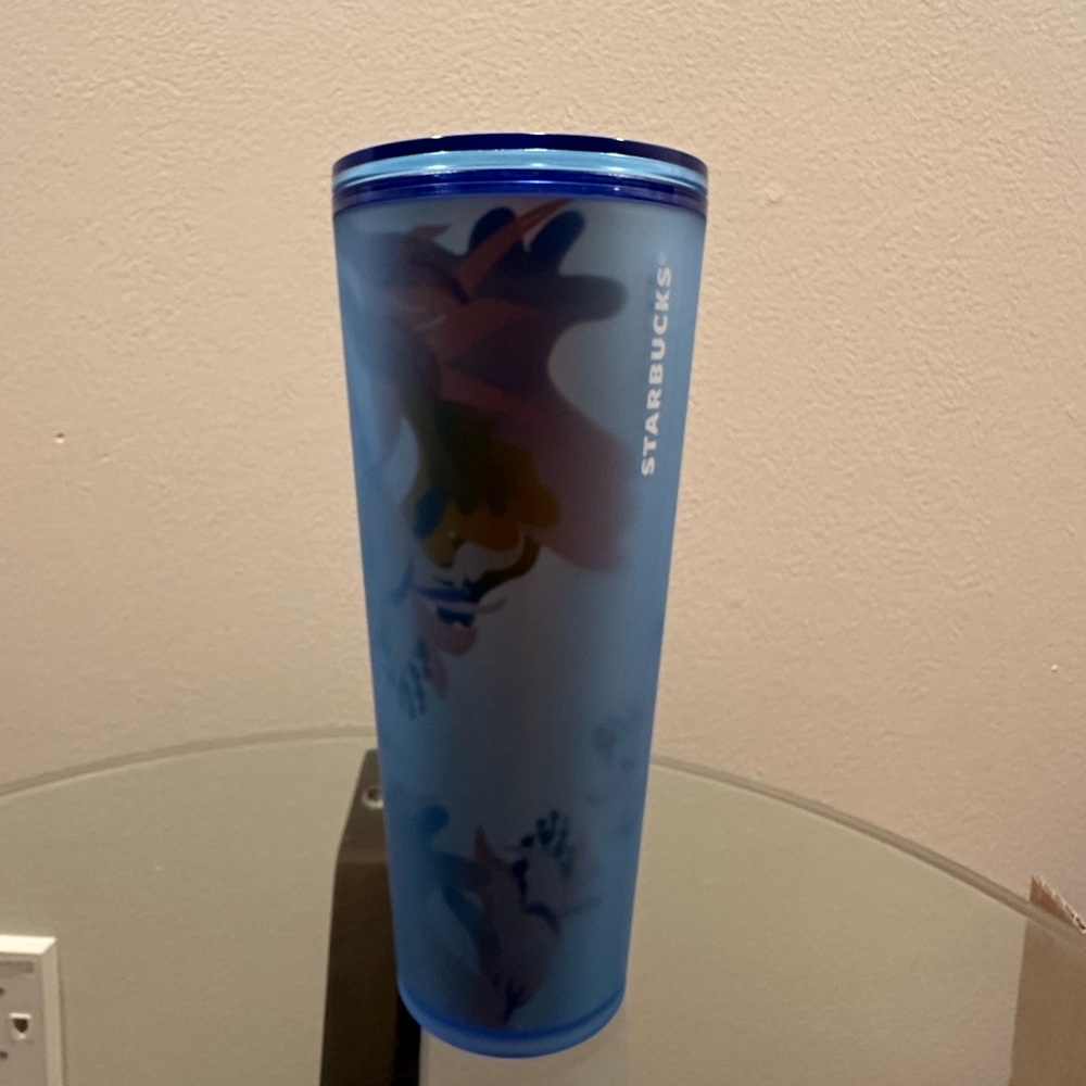 Starbucks 2023 Blue Floral Soft Touch Venti Cold Cup Tumbler